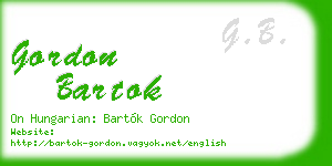 gordon bartok business card